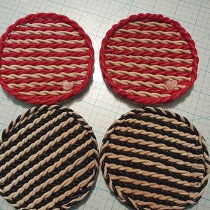 Handmade clay coaster